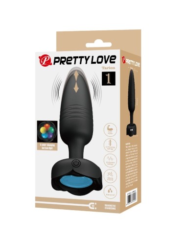 PRETTY LOVE - TARION PLUG ANALE CON LUCE LED NERO 12,5 CM