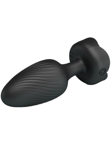 PRETTY LOVE - VARIAN PLUG ANALE CON LUCE LED NERO 10,8 CM