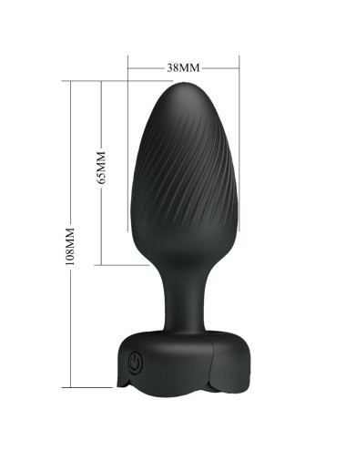 PRETTY LOVE - VARIAN PLUG ANALE CON LUCE LED NERO 10,8 CM