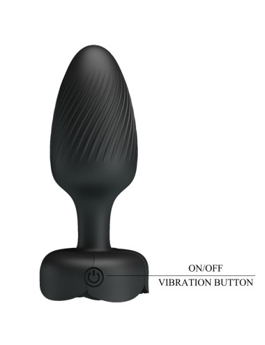 PRETTY LOVE - VARIAN PLUG ANALE CON LUCE LED NERO 10,8 CM