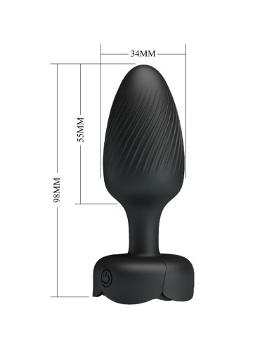 PRETTY LOVE - OSBORN PLUG ANALE CON LUCE LED NERO 9,8 CM
