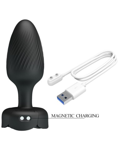 PRETTY LOVE - OSBORN PLUG ANALE CON LUCE LED NERO 9,8 CM