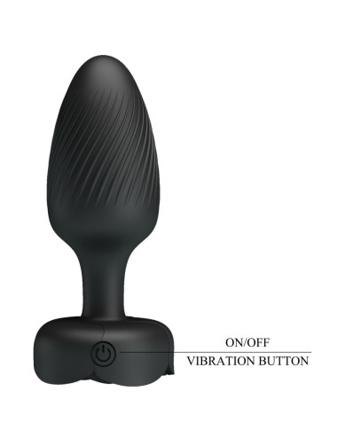 PRETTY LOVE - OSBORN PLUG ANALE CON LUCE LED NERO 9,8 CM