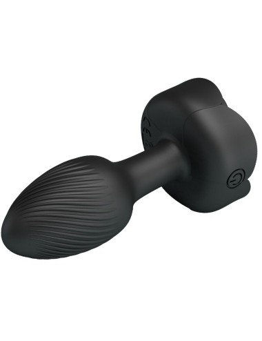 PRETTY LOVE - PLUG ANALE OLMAN CON LUCE LED NERO 8,8 CM