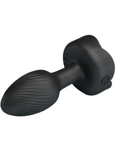 PRETTY LOVE - PLUG ANALE OLMAN CON LUCE LED NERO 8,8 CM