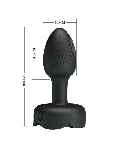 PRETTY LOVE - PLUG ANALE OLMAN CON LUCE LED NERO 8,8 CM