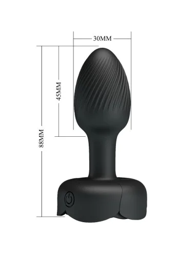 PRETTY LOVE - PLUG ANALE OLMAN CON LUCE LED NERO 8,8 CM