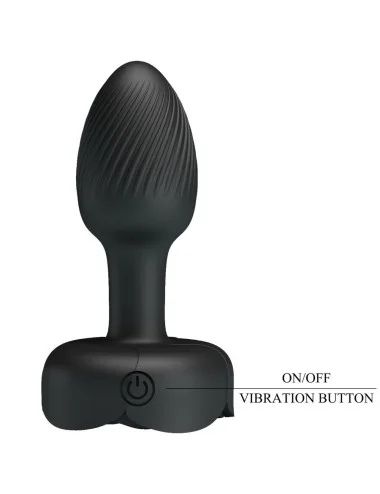 PRETTY LOVE - PLUG ANALE OLMAN CON LUCE LED NERO 8,8 CM