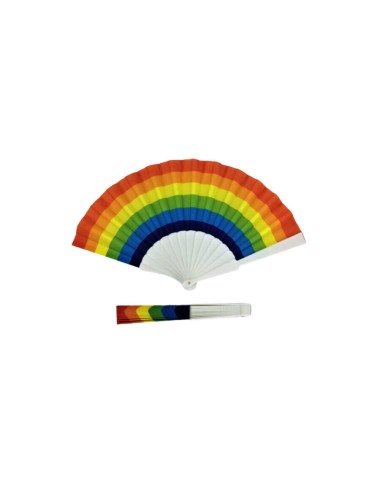PRIDE - VENTAGLIO IN LEGNO CON BANDIERA ARCOBALENO