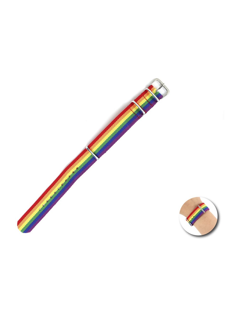 PRIDE - BRACCIALETTO CON BANDIERA ARCOBALENO PRIDE - BRACCIALETTO CON BANDIERA ARCOBALENO