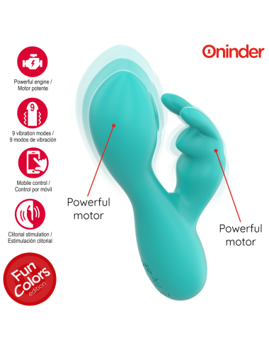 ONINDER CUTE - VIBRATORE CLITORIDEO PUNTO G LOVE BUNNY - APP GRATUITA IN TUTTO IL MONDO