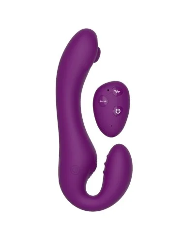 XOCOON - VIBRATORE 2 IN 1 STRAPLESS STRAP-ON CON TELECOMANDO VIOLA