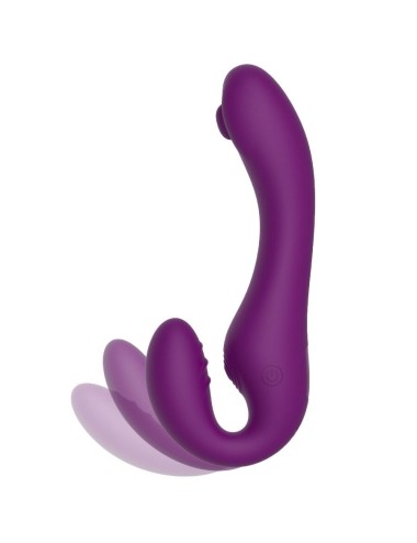XOCOON - VIBRATORE 2 IN 1 STRAPLESS STRAP-ON CON TELECOMANDO VIOLA