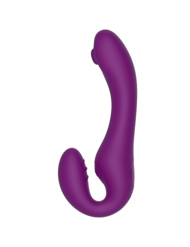 XOCOON - VIBRATORE 2 IN 1 STRAPLESS STRAP-ON CON TELECOMANDO VIOLA