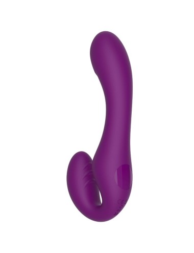 XOCOON - VIBRATORE 2 IN 1 STRAPLESS STRAP-ON CON TELECOMANDO VIOLA