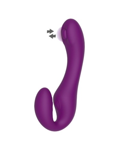 XOCOON - VIBRATORE 2 IN 1 STRAPLESS STRAP-ON CON TELECOMANDO VIOLA