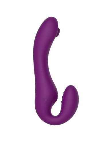 XOCOON - VIBRATORE 2 IN 1 STRAPLESS STRAP-ON CON TELECOMANDO VIOLA