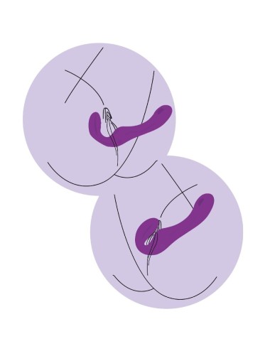 XOCOON - VIBRATORE 2 IN 1 STRAPLESS STRAP-ON CON TELECOMANDO VIOLA