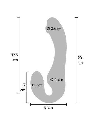 XOCOON - VIBRATORE 2 IN 1 STRAPLESS STRAP-ON CON TELECOMANDO VIOLA