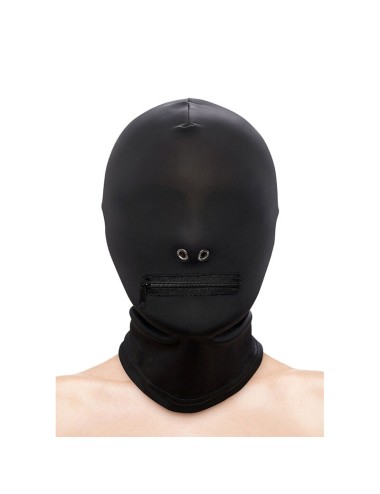 NS NOVELTIES - FETISH & FASHION CAPPUCCIO BOCCA CHIUSA CON CERNIERA NYLON NERO