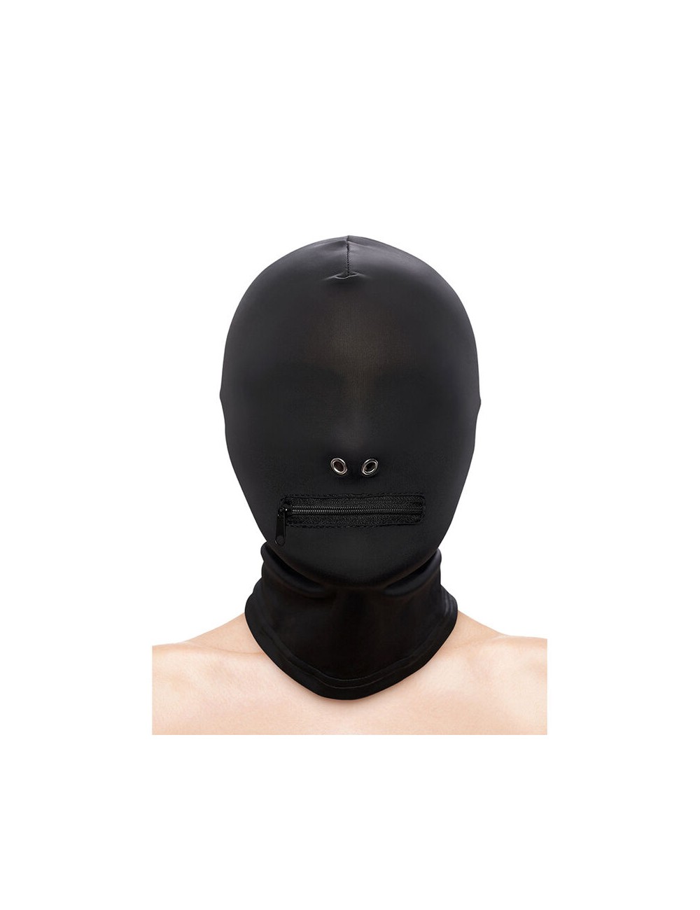 NS NOVELTIES - FETISH & FASHION CAPPUCCIO BOCCA CHIUSA CON CERNIERA NYLON NERO NS NOVELTIES - FETISH & FASHION CAPPUCCIO BOCCA CHIUSA CON CERNIERA NYLON NERO