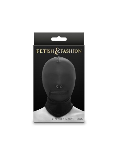 NS NOVELTIES - FETISH & FASHION CAPPUCCIO BOCCA CHIUSA CON CERNIERA NYLON NERO