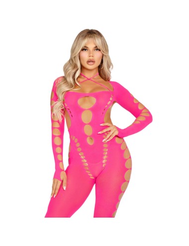 LEG AVENUE - BODYSTOCKING ROSA SCHIENA APERTA TAGLIA UNICA