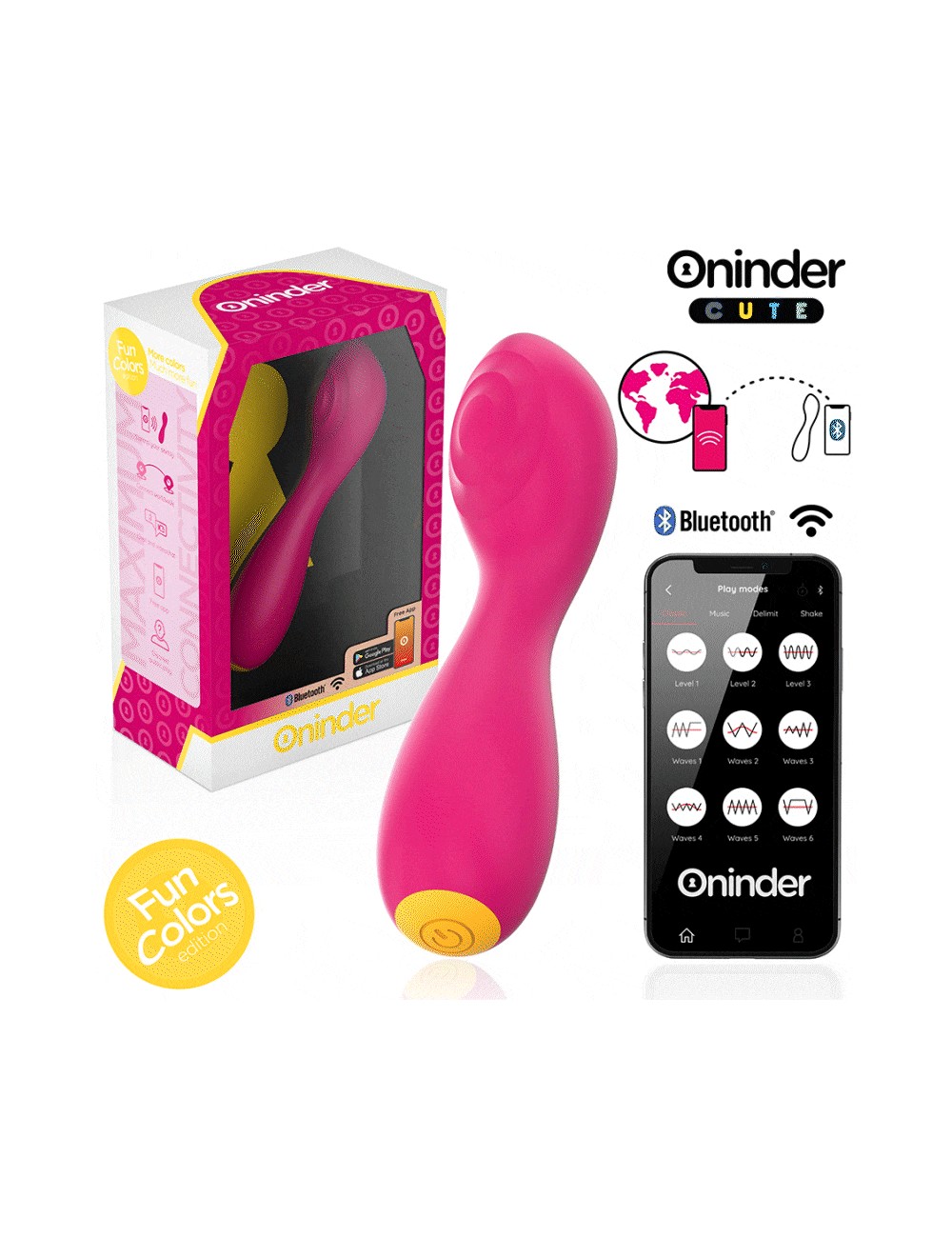 ONINDER CUTE - VIBRATORE PUNTO G LOVE BUDDY MASTER - APP GRATUITA IN TUTTO IL MONDO