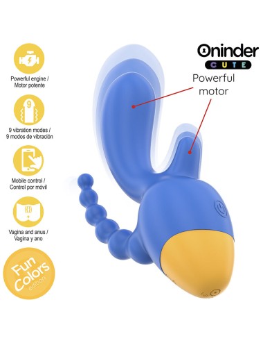 ONINDER CUTE - LOVE 3 SOME TRIPLO VIBRATORE - APP GRATUITA IN TUTTO IL MONDO