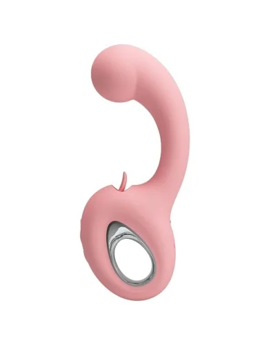 PRETTY LOVE - ERYNNYES VIBRATORE PUNTO G + STIMOLATORE CLITORIDEO 10 VIBRAZIONI ROSA