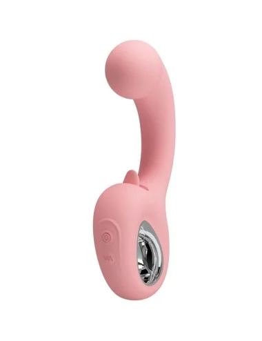 PRETTY LOVE - ERYNNYES VIBRATORE PUNTO G + STIMOLATORE CLITORIDEO 10 VIBRAZIONI ROSA
