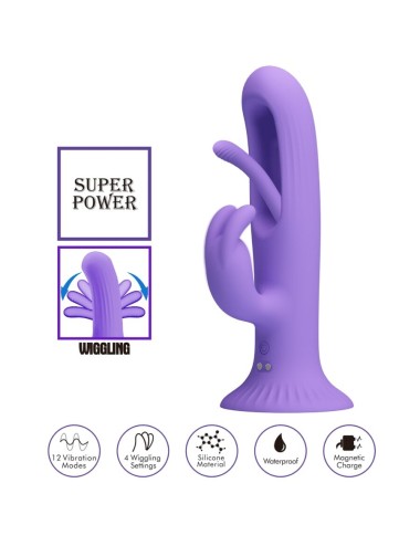 PRETTY LOVE - VIBRATORE CONIGLIO KILLMOULIS 12 MODALITÀ DI VIBRAZIONE VIOLA