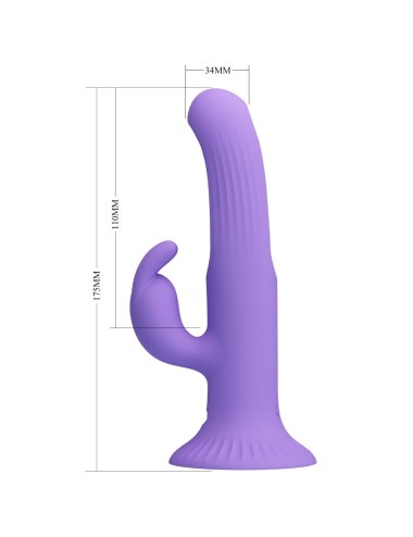 PRETTY LOVE - VIBRATORE CONIGLIO KILLMOULIS 12 MODALITÀ DI VIBRAZIONE VIOLA