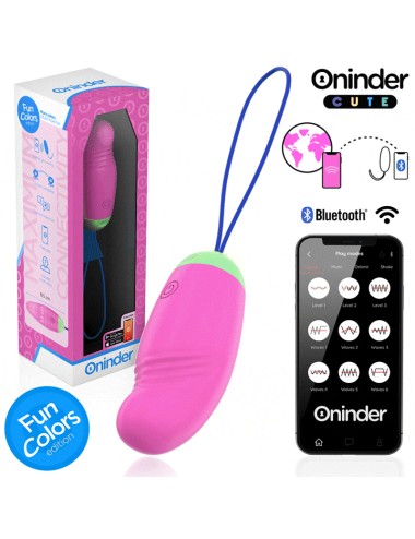 ONINDER CUTE - UOVO VIBRO-ROTANTE IN SILICONE 360° PER AMORE E PIACERE - APP GRATUITA IN TUTTO IL MONDO