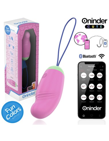 ONINDER CUTE - UOVO VIBRO-ROTANTE IN SILICONE 360° PER AMORE E PIACERE - APP GRATUITA IN TUTTO IL MONDO