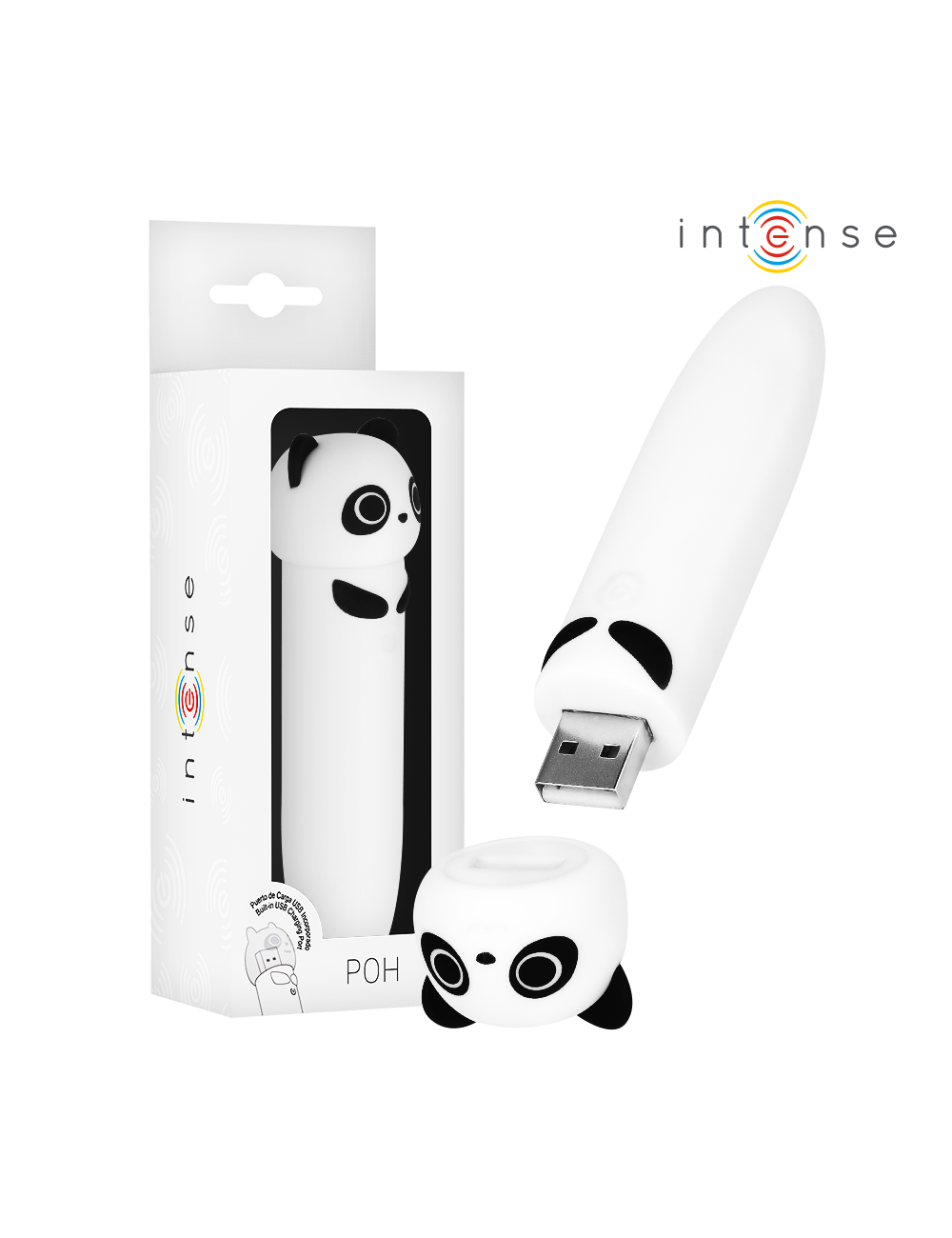 INTENSE - POH PANDA VIBRANTE BULLET RICARICABILE USB 10 X 2 INTENSE - POH PANDA VIBRANTE BULLET RICARICABILE USB 10 X 2