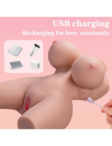 XISE - FRIEDA TORSO FEMMINILE REALISTICO CON VIBRAZIONE 36 CM