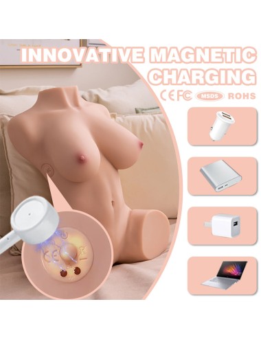 XISE - DANIA THRUSTING TORSO REALISTICO CON VIBRAZIONE FEMMINILE 52 CM