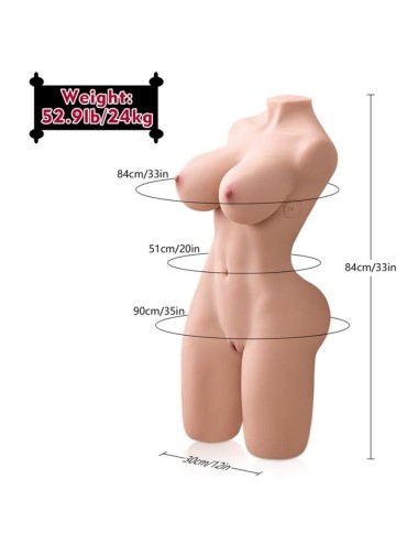 XISE - ERICA SPINTA TORSO REALISTICO CON VIBRAZIONE FEMMINILE 84 CM