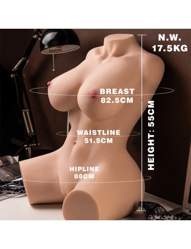 XISE - MURIEL TORSO REALISTICO FEMMINILE CON SPINTA 55 CM