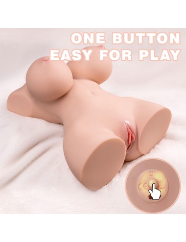 XISE - TORSO REALISTICO PICCOLO E SPINTO CON VIBRAZIONE FEMMINILE 40 CM