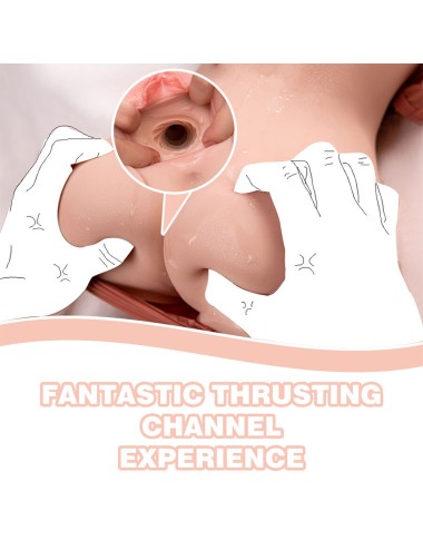 XISE - TORSO REALISTICO PICCOLO E SPINTO CON VIBRAZIONE FEMMINILE 40 CM