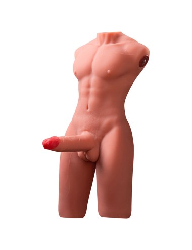 XISE - JASON MEZZO CORPO TORSO MASCHILE REALISTICO CON SPINTA E VIBRAZIONE 55 CM