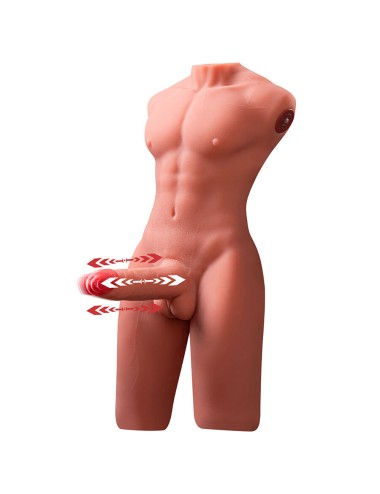 XISE - JASON MEZZO CORPO TORSO MASCHILE REALISTICO CON SPINTA E VIBRAZIONE 55 CM