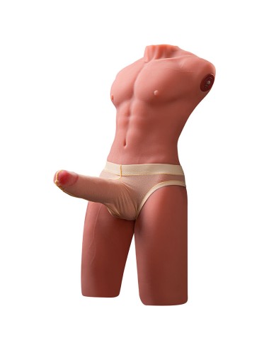 XISE - JASON MEZZO CORPO TORSO MASCHILE REALISTICO CON SPINTA E VIBRAZIONE 55 CM