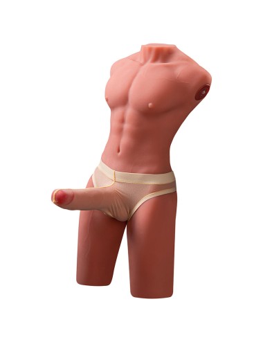 XISE - JASON MEZZO CORPO TORSO MASCHILE REALISTICO CON SPINTA E VIBRAZIONE 55 CM