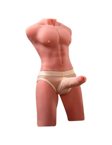 XISE - JASON MEZZO CORPO TORSO MASCHILE REALISTICO CON SPINTA E VIBRAZIONE 55 CM