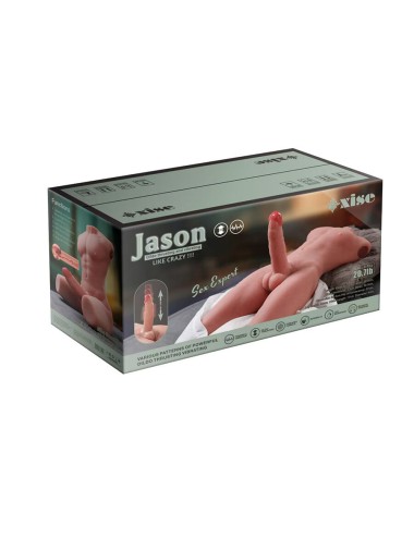 XISE - JASON MEZZO CORPO TORSO MASCHILE REALISTICO CON SPINTA E VIBRAZIONE 55 CM