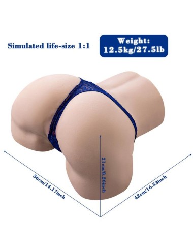 XISE - GINA MASTURBATORE VAGINA REALISTICO MULTIPOSIZIONE CON VIBRAZIONE E TELECOMANDO