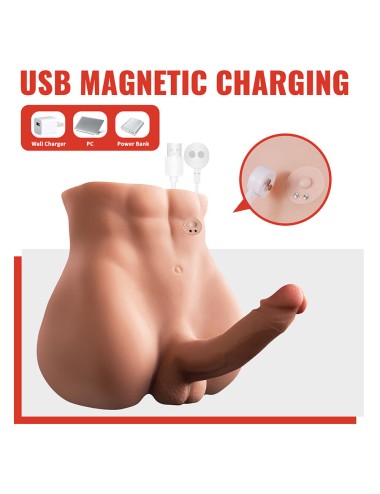 XISE - BERTLETT DILDO ASS REALISTICO DILDO E ANO MASTURBATORE POSIZIONE FRONTALE CON SPINTA 18 CM